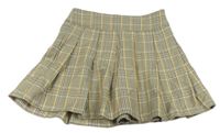 Béžovo-kockovaná vzorovaná sukňa DeFacto