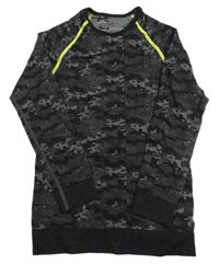 Čierno-sivé army funkčné thermo tričko crivit