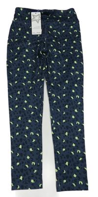 Nové - tmavomodro-zelené vzorované športové legíny zn. St. Bernard