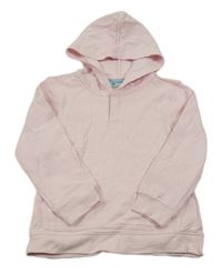 Svetloružová mikina s vreckom a kapucňou Power Line minis