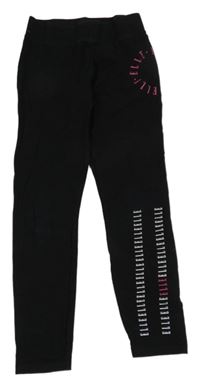 Čierne slabé tepláky s logty ELLE