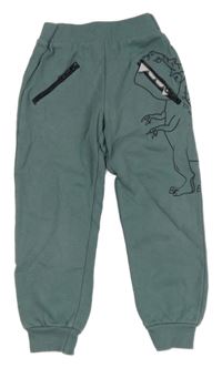 Khakišedé tepláky s dinosaurem Topolino