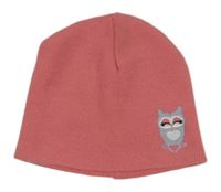 Korálová pletená čapica so sovičkou YD