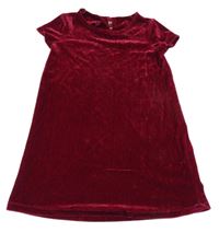 Vínové zamatové šaty s kamienkami St. Bernard