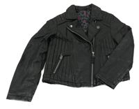 Černý koženkový jarní křivák Y.F.K.