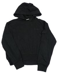 Čierna crop mikina s nápisom a kapucňou Pepperts!