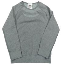 Sivé melírované thermo tričko so vzorom lupilu