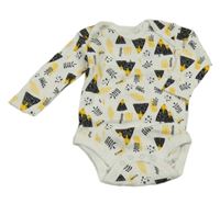 Bílé body se sopkami a větvičkami lupilu