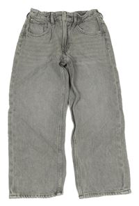 Šedé plísňové loose fit waist straight leg rifle H&M