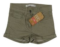 Nové - světlekhaki rifľové kraťasy Fashion Private Company