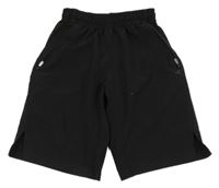 Černé šusťákové funkční kraťasy Decathlon