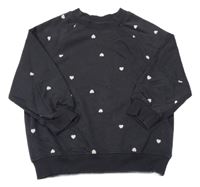 Černošedá mikina se srdíčky H&M