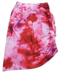 Ružovo-červená batikovaná sukňa Shein