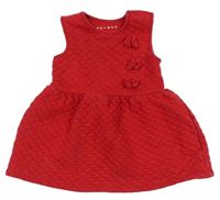 Červené prešívané teplákové šaty s mašľami Nutmeg