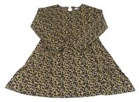 Hnědé šaty s leopardím vzorem Matalan