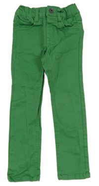 Zelené plátěné skinny kalhoty Name it