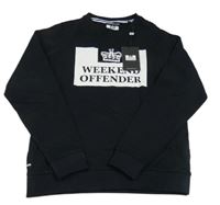 Nové - Čierna mikina s potlačou a nápisom Weekend Offender