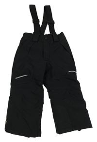 Černé šusťákové funkční oteplovačky s odepínacími kšandami Crivit