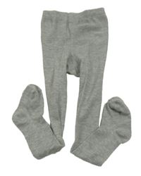 Sivé melírované pančuchy