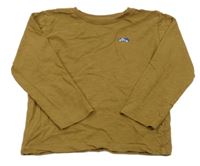 Hnědé triko s výšivkou Next