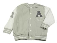 Světlešedo-bílá baseballová mikina s písmenem Next