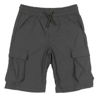 Tmavošedé šusťákové cargo kraťasy