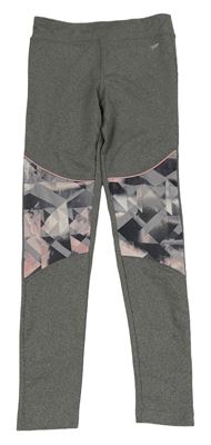 Šedo-vzorované sportovní legíny Primark