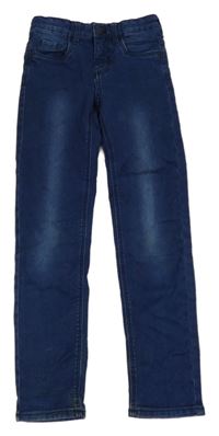 Tmavomodré skinny fit rifle Hema