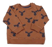 Hnedá mikina s losmi Mothercare