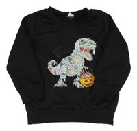 Čierna mikina s dinosaurom