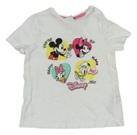 Biele tričko s Minnie a kamarády zn. Disney