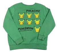 Zelená mikina s Pikachu George