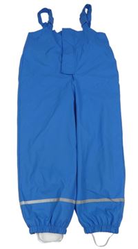 Modré nepromokavé podšité laclové kalhoty 