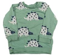 Zelená mikina s dinosaury M&S