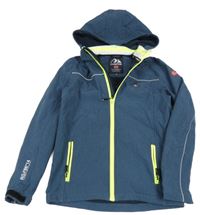 Tmavomodrá softhellová bunda s kapucí CAMPUS