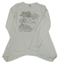 Biela šatová tunika s kvetinou