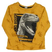 Okrové triko s dinem Dopodopo