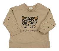 Béžová mikina s leopardom H&M