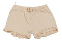 Meruňkové teplákové kraťasy s madeirou C&A