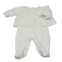 Biely zamatový overal s našitým trikem