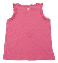 Ružový top s volánikmi H&M
