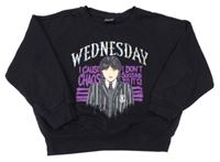 Čierna mikina s Wednesday