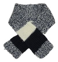 Tmavomodro-bílá pletená šála F&F