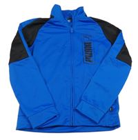 Tmavomodro-černá thermo propínací mikina s logem Puma