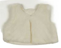 Smotanová kožušinová podšitá crop vesta Matalan