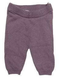 Fialové pletené tepláky Ergee