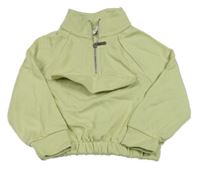 Svetlozelená crop mikina Next