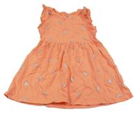 Lososové šaty so srdiečkami H&M