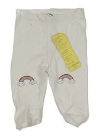 Nové - Bílé polodupky s duhami LC Waikiki