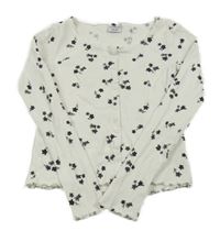 Bielo-sivé rebrované kvetované crop tričko Page one young